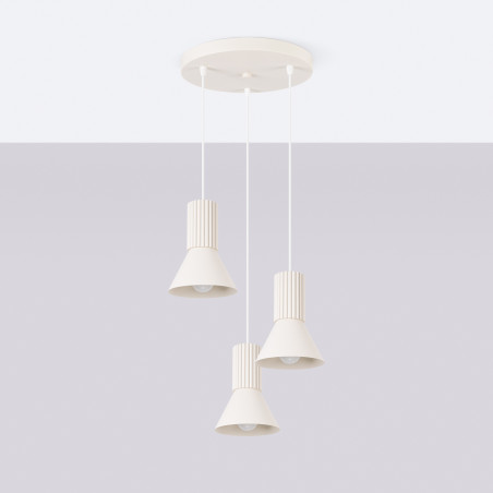 NOWOŚĆ Lampa wisząca ESTRIA 3P beżowaSL.1871 Sollux