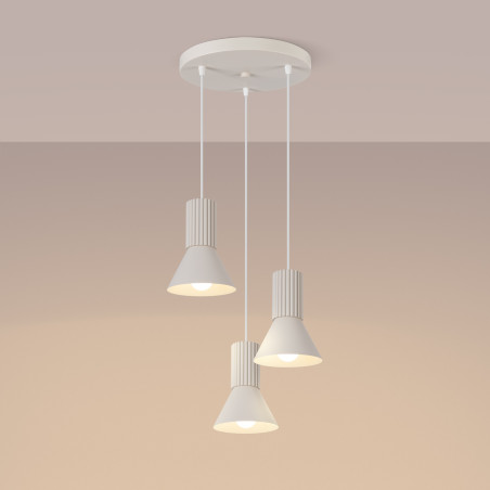 NOWOŚĆ Lampa wisząca ESTRIA 3P beżowaSL.1871 Sollux