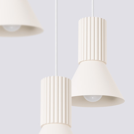 NOWOŚĆ Lampa wisząca ESTRIA 3P beżowaSL.1871 Sollux
