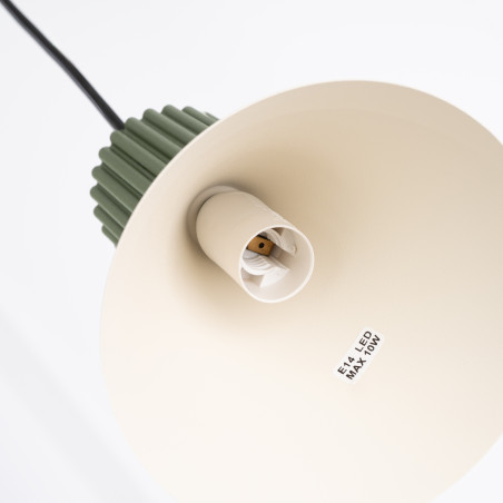 NOWOŚĆ Lampa wisząca ESTRIA 1 beżowa/zielona oliwkaSL.1872 Sollux