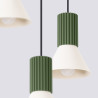 NOWOŚĆ Lampa wisząca ESTRIA 3P beżowa/zielona oliwkaSL.1873 Sollux