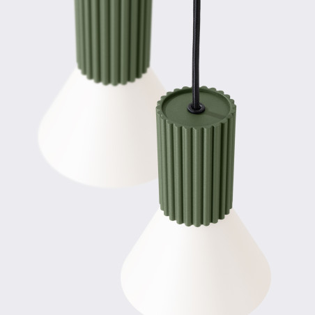 NOWOŚĆ Lampa wisząca ESTRIA 3P beżowa/zielona oliwkaSL.1873 Sollux