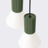 NOWOŚĆ Lampa wisząca ESTRIA 3P beżowa/zielona oliwkaSL.1873 Sollux