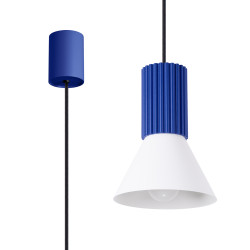 NOWOŚĆ Lampa wisząca ESTRIA 1 biała/ultramarynaSL.1874 Sollux