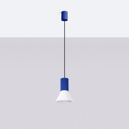 NOWOŚĆ Lampa wisząca ESTRIA 1 biała/ultramarynaSL.1874 Sollux
