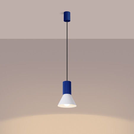 NOWOŚĆ Lampa wisząca ESTRIA 1 biała/ultramarynaSL.1874 Sollux