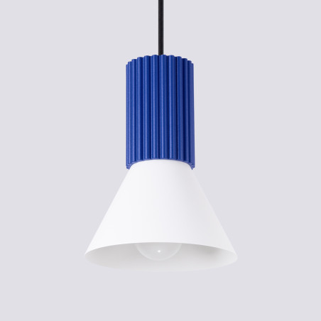 NOWOŚĆ Lampa wisząca ESTRIA 1 biała/ultramarynaSL.1874 Sollux
