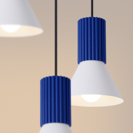 NOWOŚĆ Lampa wisząca ESTRIA 3P biała/ultramarynaSL.1875 Sollux
