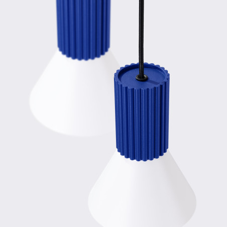 NOWOŚĆ Lampa wisząca ESTRIA 3P biała/ultramarynaSL.1875 Sollux