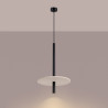 NOWOŚĆ Lampa wisząca FELTRO 1 czarna/beżowaSL.1879 Sollux