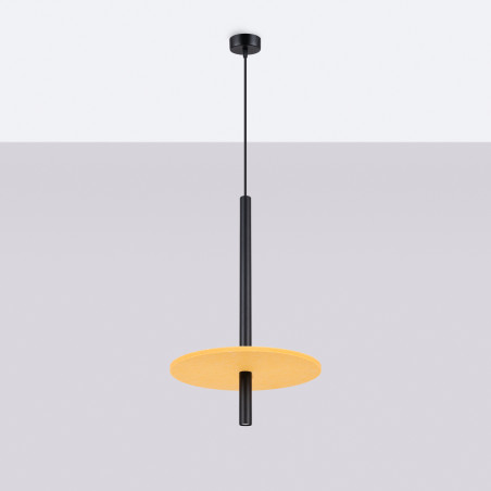 NOWOŚĆ Lampa wisząca FELTRO 1 czarna/żółtaSL.1880 Sollux