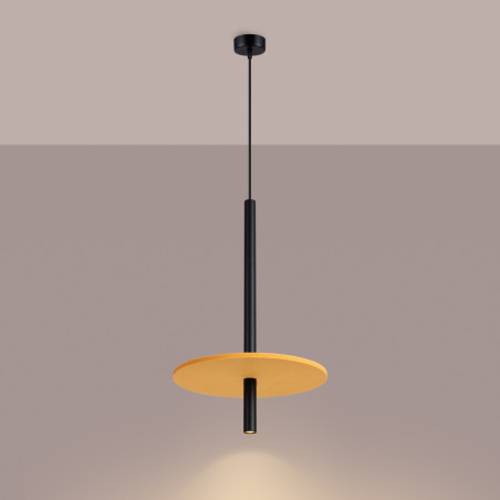 NOWOŚĆ Lampa wisząca FELTRO 1 czarna/żółtaSL.1880 Sollux