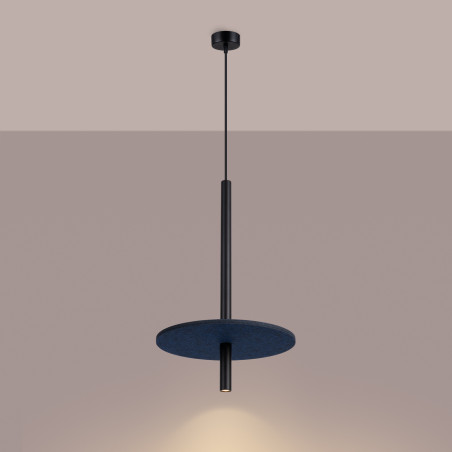 NOWOŚĆ Lampa wisząca FELTRO 1 czarna/granatowaSL.1881 Sollux