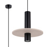 NOWOŚĆ Lampa wisząca PELTA 1 czarna/beżowaSL.1882 Sollux