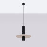 NOWOŚĆ Lampa wisząca PELTA 1 czarna/beżowaSL.1882 Sollux