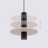 NOWOŚĆ Lampa wisząca PELTA 1 czarna/beżowaSL.1882 Sollux