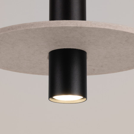 NOWOŚĆ Lampa wisząca PELTA 1 czarna/beżowaSL.1882 Sollux