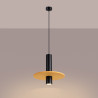 NOWOŚĆ Lampa wisząca PELTA 1 czarna/żółtaSL.1883 Sollux