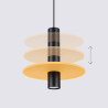 NOWOŚĆ Lampa wisząca PELTA 1 czarna/żółtaSL.1883 Sollux