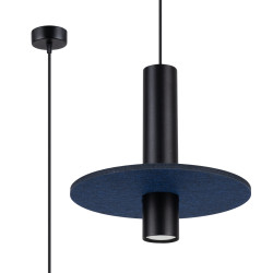 NOWOŚĆ Lampa wisząca PELTA 1 czarna/granatowaSL.1884 Sollux