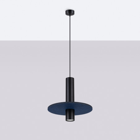 NOWOŚĆ Lampa wisząca PELTA 1 czarna/granatowaSL.1884 Sollux