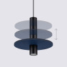 NOWOŚĆ Lampa wisząca PELTA 1 czarna/granatowaSL.1884 Sollux