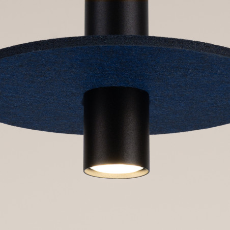 NOWOŚĆ Lampa wisząca PELTA 1 czarna/granatowaSL.1884 Sollux