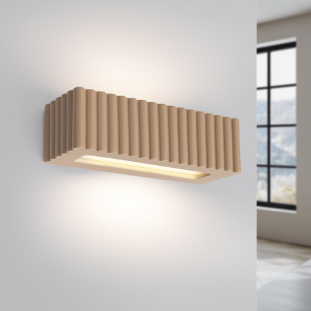 NOWOŚĆ Kinkiet ceramiczny RIGATA taupeSL.1887 Sollux