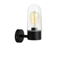 Kinkiet, Lampa ścienna do łazienki 107800 ZEN 1L Czarny/ Przezroczysty klosz IP44...