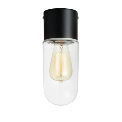 Plafon, Lampa sufitowa do łazienki 107796 ZEN 1L Czarny/ Przezroczysty klosz IP44...