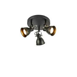 Plafon, Lampa sufitowa reflektorki 108847 MION 3L Matowy Czarny Markslojd