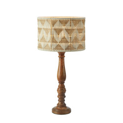 Lampa stołowa, lampka nocna z abażurem 108827 ANO 1L 62,5cm Beż/Orzech/Brąz Markslojd