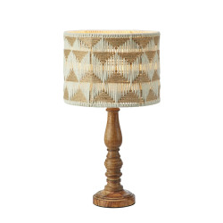 Lampa stołowa, lampka nocna z abażurem 108826 ANO 1L 45cm Beż/Orzech/Brąz Markslojd