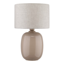 NOWOŚĆ Lampka nocna, Lampa gabinetowa z abażurem 16182 MELODY SABIA BEŻ 1XE27 Tk Lighting