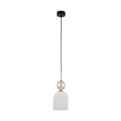 NOWOŚĆ Lampa wisząca pojedyncza z kloszem 11020 SOPHIA COGNAC WHITE 1XE14 Tk Lighting