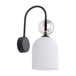 NOWOŚĆ Kinkiet, Lampa ścienna z kloszem 11587 SOPHIA COGNAC WHITE 1XE14 Tk Lighting