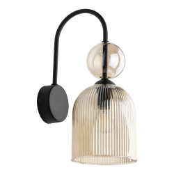 NOWOŚĆ Kinkiet, Lampa ścienna z bursztynowym kloszem 11140 SOPHIA COGNAC 1XE14 Tk Lighting