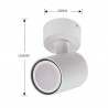 Snow 1 spot biały LP-731/1W WH
