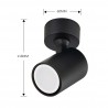 Snow 1 spot czarny LP-731/1W BK