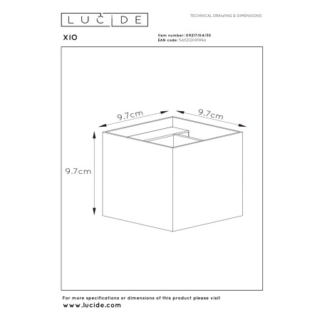 Kinkiet XIO 09217/04/30 Lucide