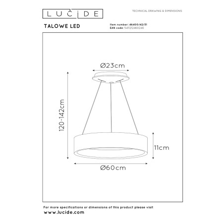 Lampa wiszšca TALOWE 46400/42/31 Lucide