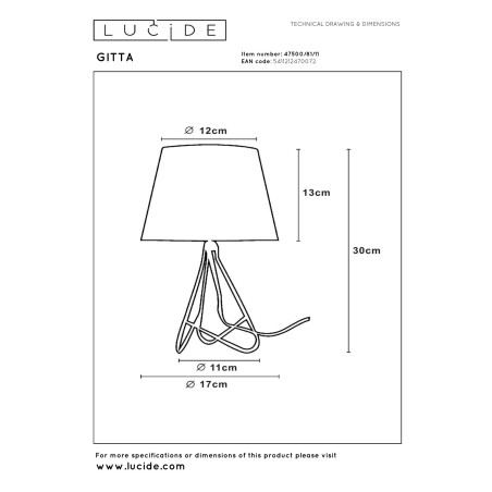 Lampa stołowa GITTA 47500/81/11 Lucide