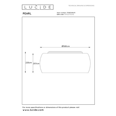 Plafon PEARL 70163/06/11 Lucide