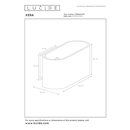 Kinkiet XERA 23254/01/31 Lucide