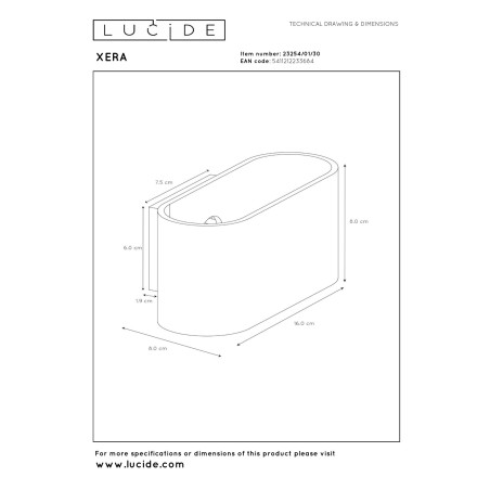 Kinkiet XERA 23254/01/30 Lucide