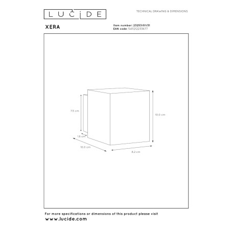 Kinkiet XERA 23253/01/31 Lucide