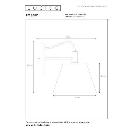 Kinkiet POSSIO 03213/01/41 Lucide