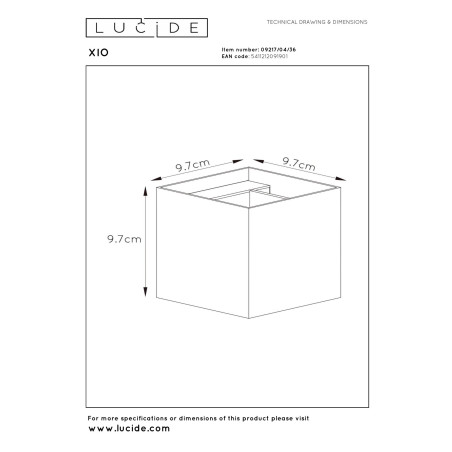 Kinkiet XIO 09217/04/36 Lucide
