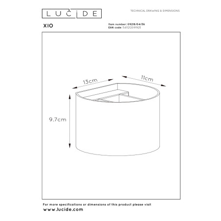 Kinkiet XIO 09218/04/36 Lucide