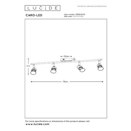 Reflektorek CARO-LED 13955/20/12 Lucide